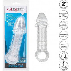 Ultimate Stud Extender Transparente Calexotics | Extensión Texturizada para Mayor Placer