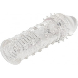 Apollo Extensión Texturizada Transparente Calexotics | Aumenta Tamaño, Grosor y Estimulación