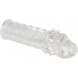 Apollo Extensión Texturizada Transparente Calexotics | Aumenta Tamaño, Grosor y Estimulación