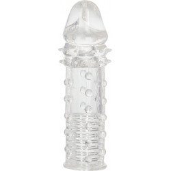 Apollo Extensión Texturizada Transparente Calexotics | Aumenta Tamaño, Grosor y Estimulación