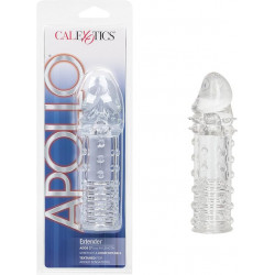 Apollo Extensión Texturizada Transparente Calexotics | Aumenta Tamaño, Grosor y Estimulación