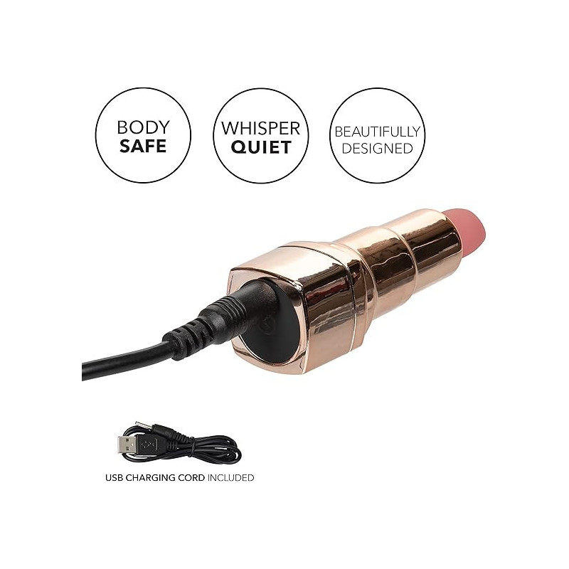 Hide & Play Lipstick Rosa Calexotics | Vibrador Recargable Discreto y Elegante