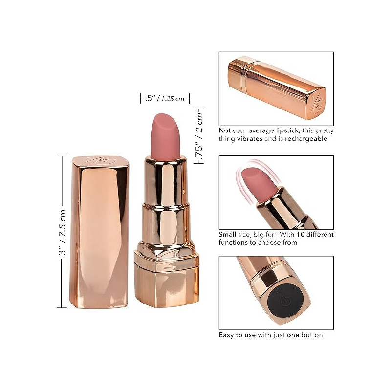 Hide & Play Lipstick Rosa Calexotics | Vibrador Recargable Discreto y Elegante
