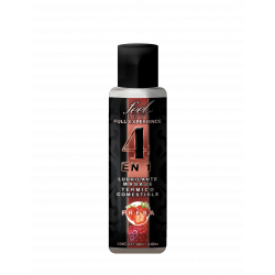 Gel Lubricante Comestible 4 en 1 | Feel Love Fresa | Efecto Térmico