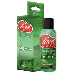 Aceite de Menta Térmico Comestible 60ml | Masaje Sensual Feel Love