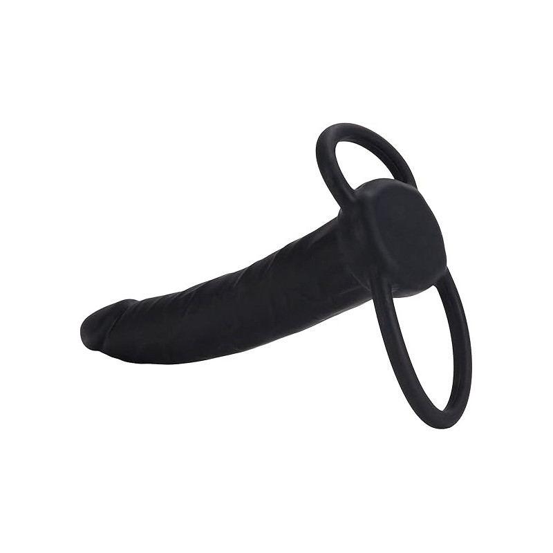 Dual Penetrator Negro Love Rider Calexotics | Doble Estimulación con Silicona Suave y Flexible