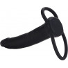 Dual Penetrator Negro Love Rider Calexotics | Doble Estimulación con Silicona Suave y Flexible