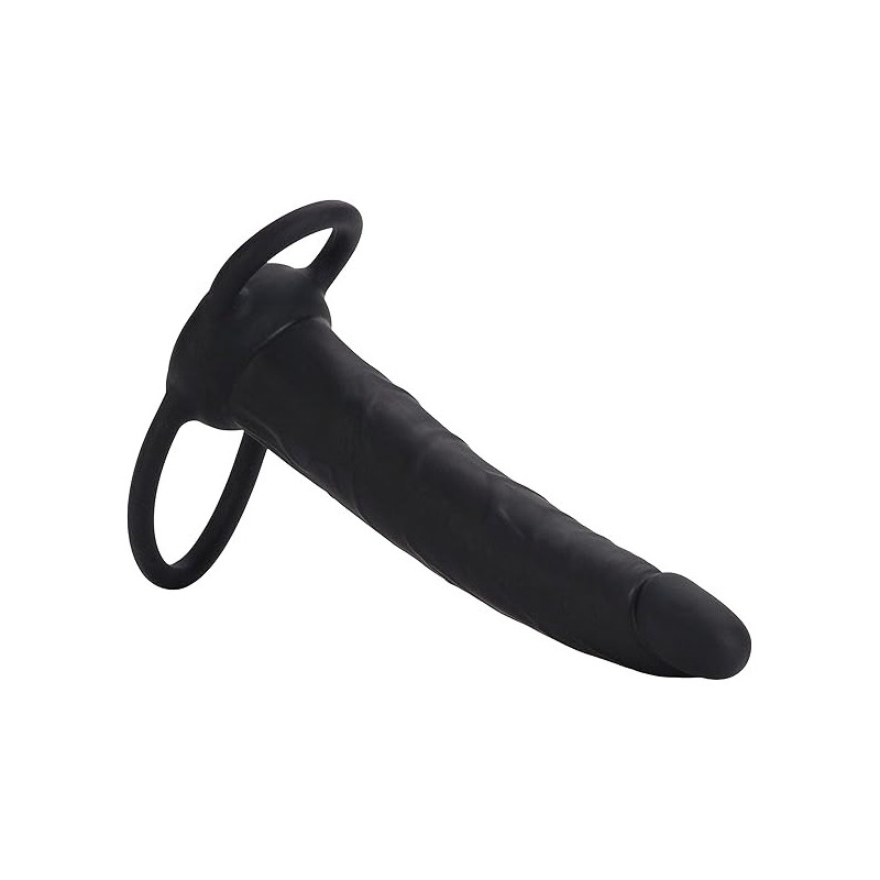 Dual Penetrator Negro Love Rider Calexotics | Doble Estimulación con Silicona Suave y Flexible