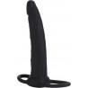Dual Penetrator Negro Love Rider Calexotics | Doble Estimulación con Silicona Suave y Flexible