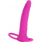 Dual Penetrator Rosa Love Rider Calexotics | Doble Penetración con Silicona Suave y Flexible