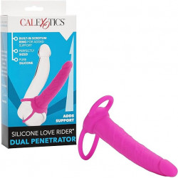 Dual Penetrator Rosa Love Rider Calexotics | Doble Penetración con Silicona Suave y Flexible