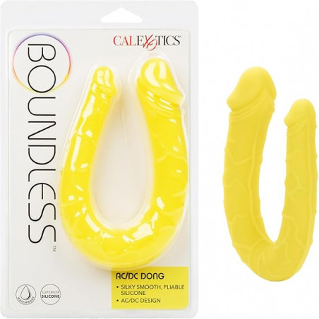 AC/DC Dong Amarillo Boundless Calexotics | Consolador Doble de Silicona para Doble Estimulación