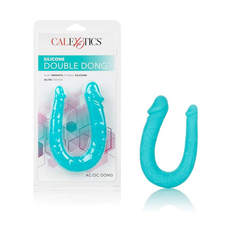 AC/DC Dong Turquesa Double Dong Calexotics | Consolador Doble de Silicona Flexible