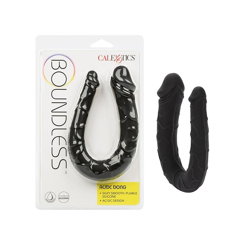 AC/DC Dong Negro Boundless Calexotics | Consolador Doble Flexible de Silicona