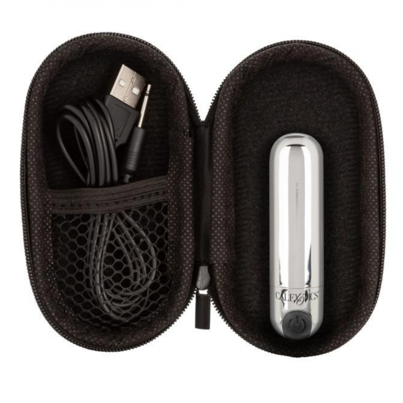 Bala Vibradora Recargable Plateada Hideaway Calexotics | Discreta, Potente y Elegante