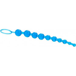 Rosario Anal X-10 Beads Azul Calexotics | Bolas Anales Flexibles para Estimulación Progresiva