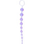 Rosario Anal X-10 Beads Morado Calexotics | Bolas Anales Flexibles para Estimulación Suave y Progresiva