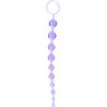 Rosario Anal X-10 Beads Morado Calexotics | Bolas Anales Flexibles para Estimulación Suave y Progresiva