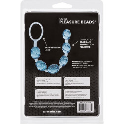 Rosario Anal Azul Swirl Pleasure Calexotics | Bolas Anales Espirales para Estimulación Intensa