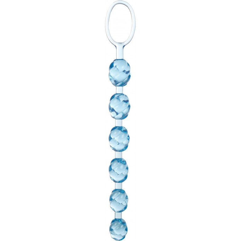 Rosario Anal Azul Swirl Pleasure Calexotics | Bolas Anales Espirales para Estimulación Intensa