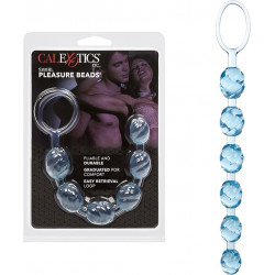 Rosario Anal Azul Swirl Pleasure Calexotics | Bolas Anales Espirales para Estimulación Intensa