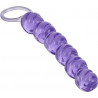 Rosario Anal Morado Swirl Pleasure Calexotics | Bolas Anales con Textura Espiral para Estimulación Intensa