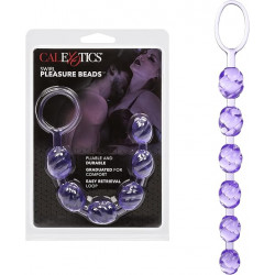 Rosario Anal Morado Swirl Pleasure Calexotics | Bolas Anales con Textura Espiral para Estimulación Intensa