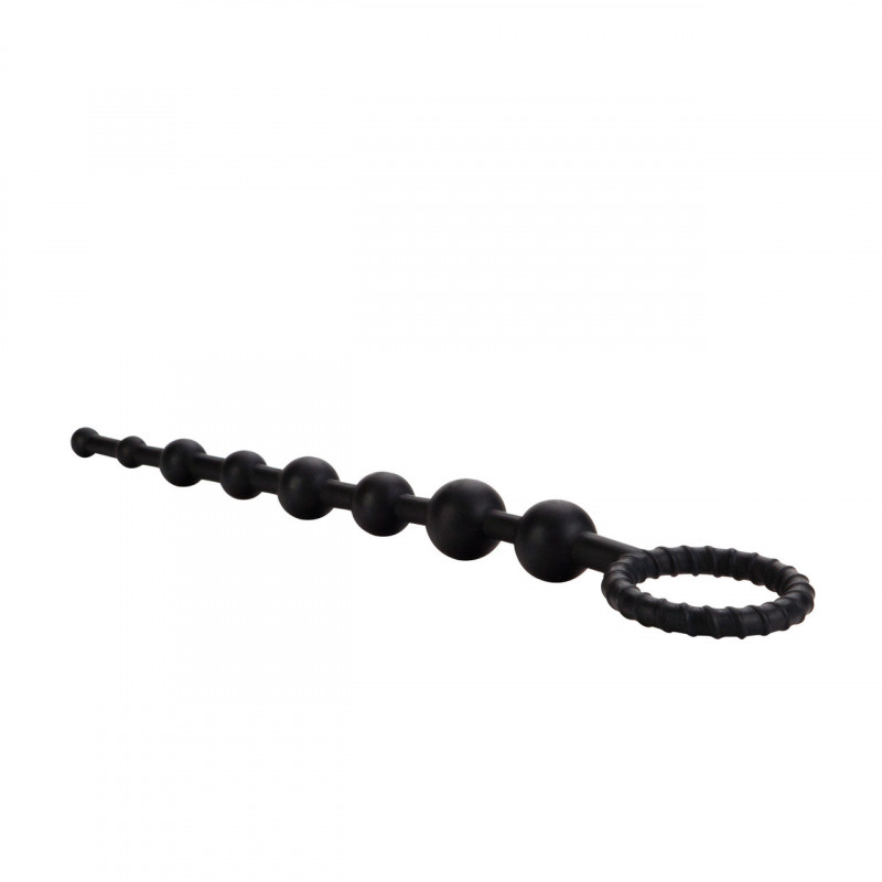 Rosario Anal Booty Call X-10 Negro Calexotics | Bolas Anales Flexibles para Estimulación Progresiva