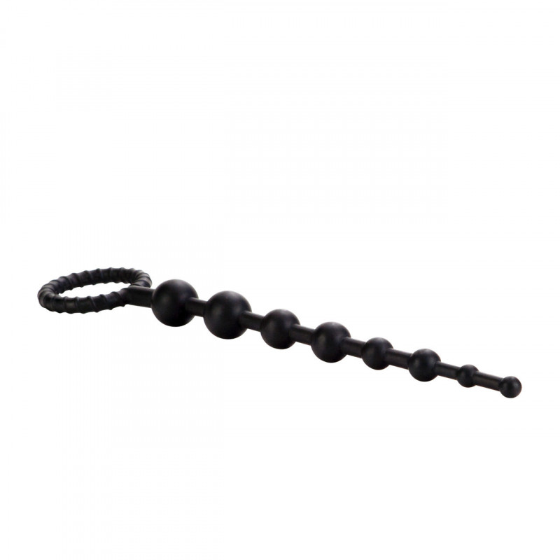 Rosario Anal Booty Call X-10 Negro Calexotics | Bolas Anales Flexibles para Estimulación Progresiva