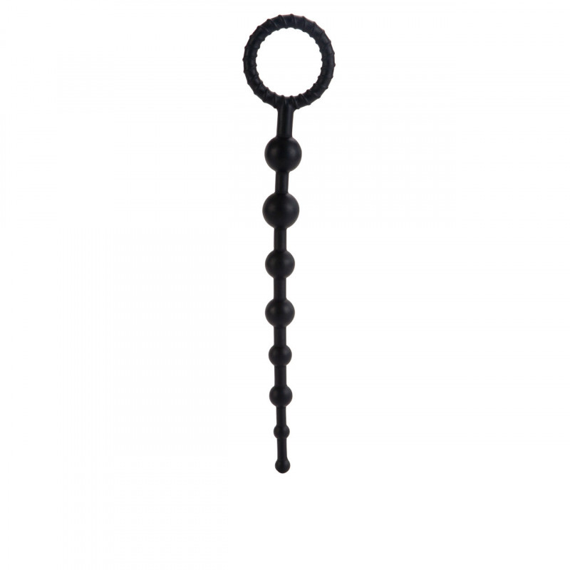 Rosario Anal Booty Call X-10 Negro Calexotics | Bolas Anales Flexibles para Estimulación Progresiva