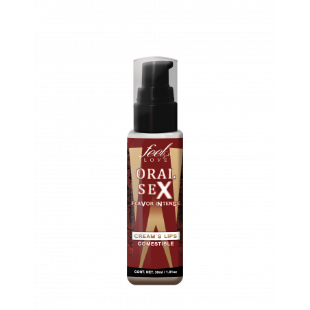 Gel Saborizante Oral Sex Flavor Intense Feel Love Cream Lips 30 ml | Comestible y Delicioso
