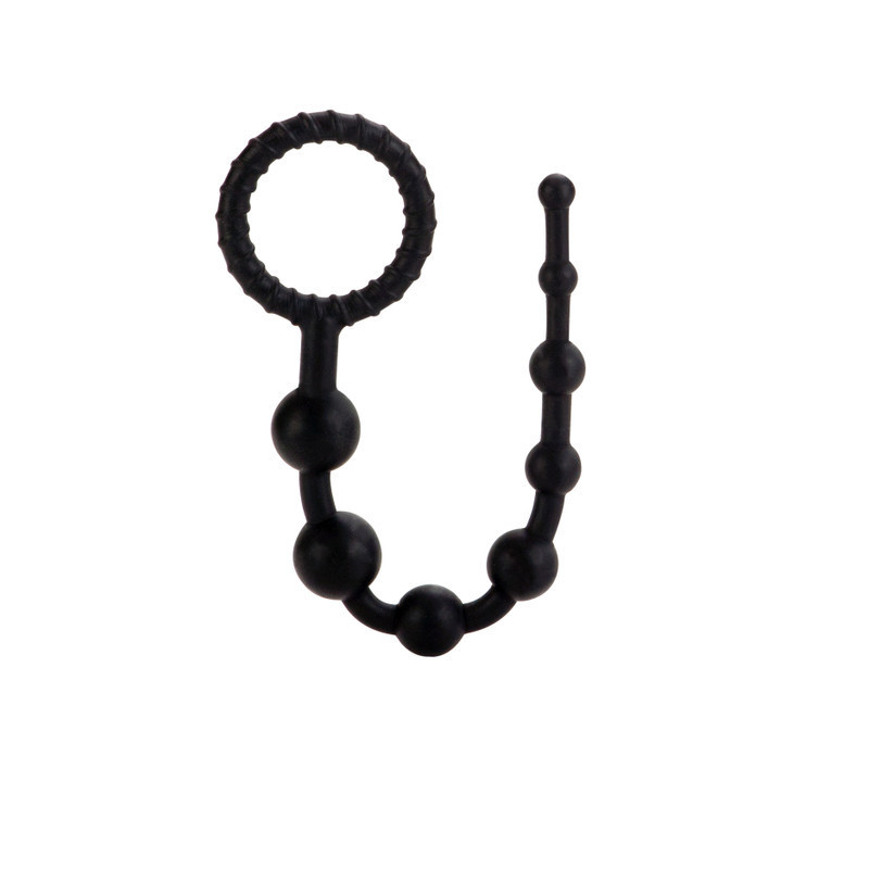 Rosario Anal Booty Call X-10 Negro Calexotics | Bolas Anales Flexibles para Estimulación Progresiva