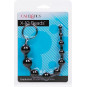 Rosario Anal X-10 Beads Negro Calexotics | Bolas Anales Flexibles para Estimulación Progresiva