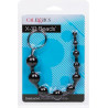 Rosario Anal X-10 Beads Negro Calexotics | Bolas Anales Flexibles para Estimulación Progresiva