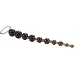 Rosario Anal X-10 Beads Negro Calexotics | Bolas Anales Flexibles para Estimulación Progresiva
