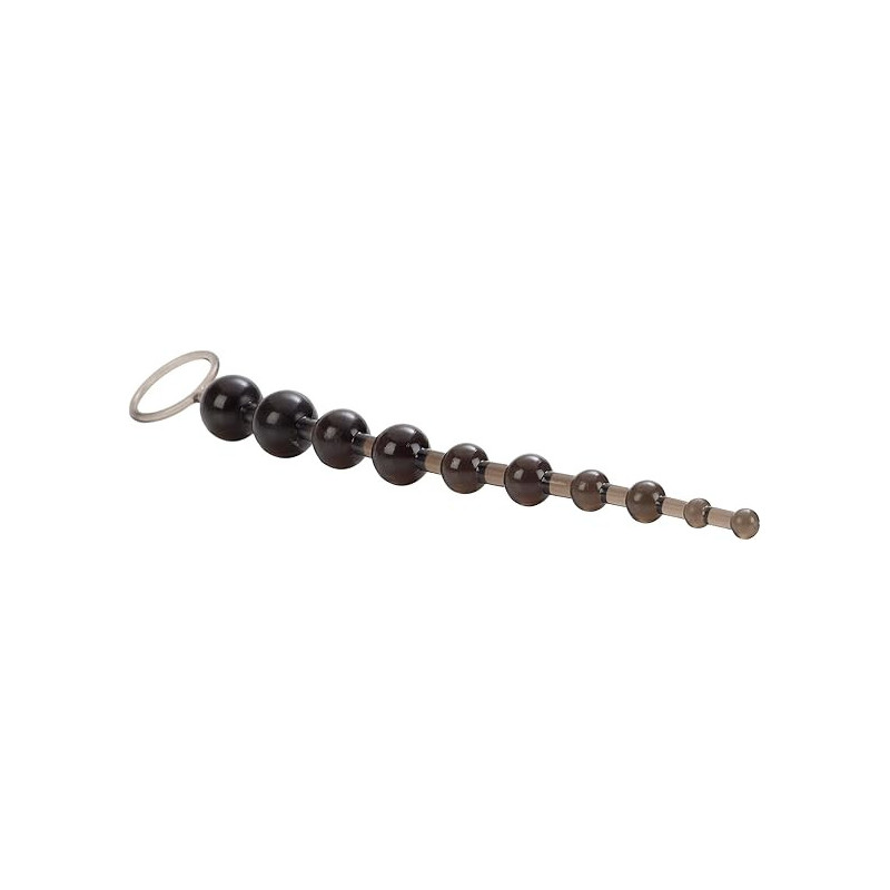Rosario Anal X-10 Beads Negro Calexotics | Bolas Anales Flexibles para Estimulación Progresiva