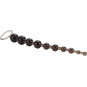 Rosario Anal X-10 Beads Negro Calexotics | Bolas Anales Flexibles para Estimulación Progresiva