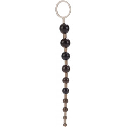 Rosario Anal X-10 Beads Negro Calexotics | Bolas Anales Flexibles para Estimulación Progresiva