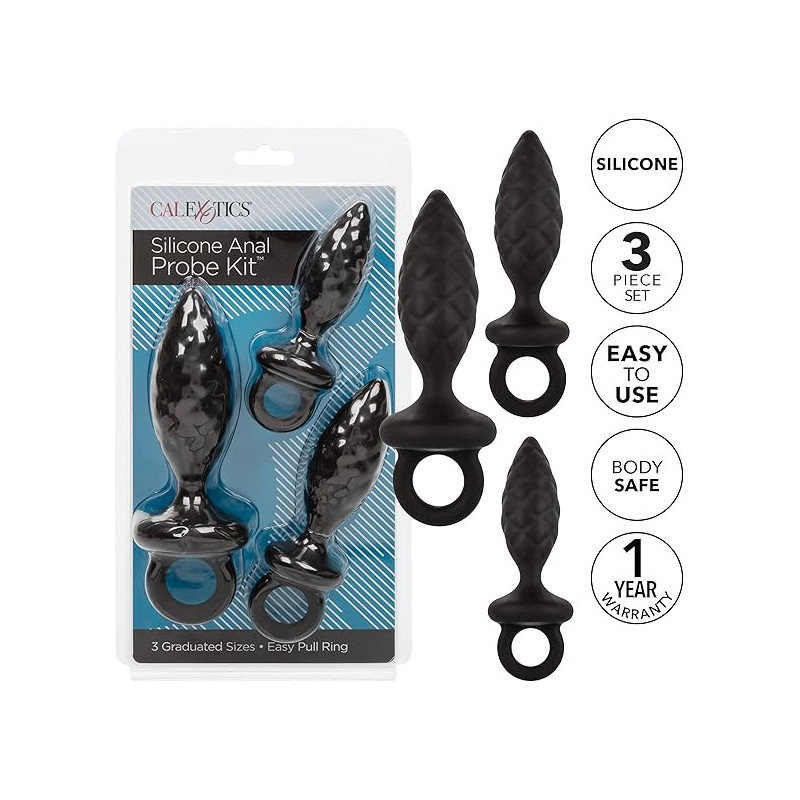 Silicone Anal Probe Kit Calexotics | Kit de Sondas Anales de Silicona para Estimulación Progresiva