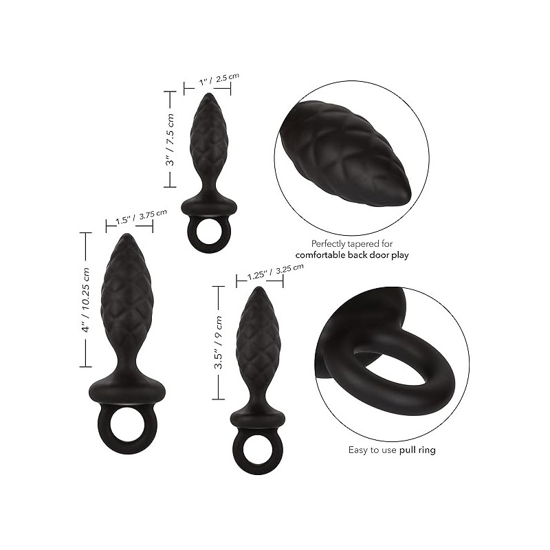Silicone Anal Probe Kit Calexotics | Kit de Sondas Anales de Silicona para Estimulación Progresiva