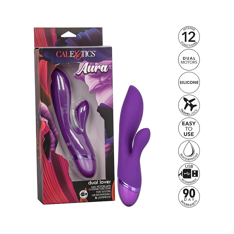 Vibrador Aura Dual Lover Calexotics | Doble Estimulación con Vibraciones de Alta Potencia