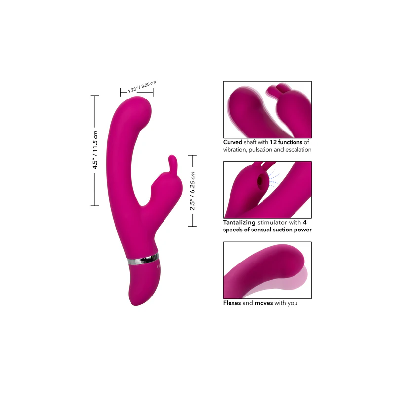 Vibrador Foreplay Frenzy Bunny Kisser Calexotics | Estimulación Dual para Placer Total