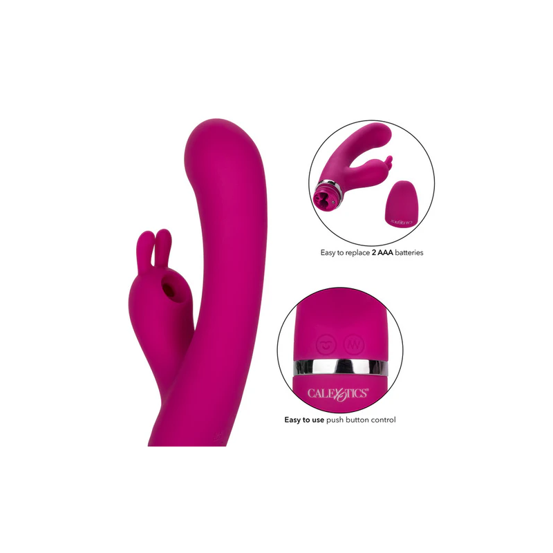 Vibrador Foreplay Frenzy Bunny Kisser Calexotics | Estimulación Dual para Placer Total