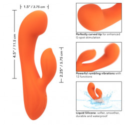 Vibrador Stella Liquid Silicone Dual "G" Calexotics | Doble Estimulación con Silicona Líquida Premium