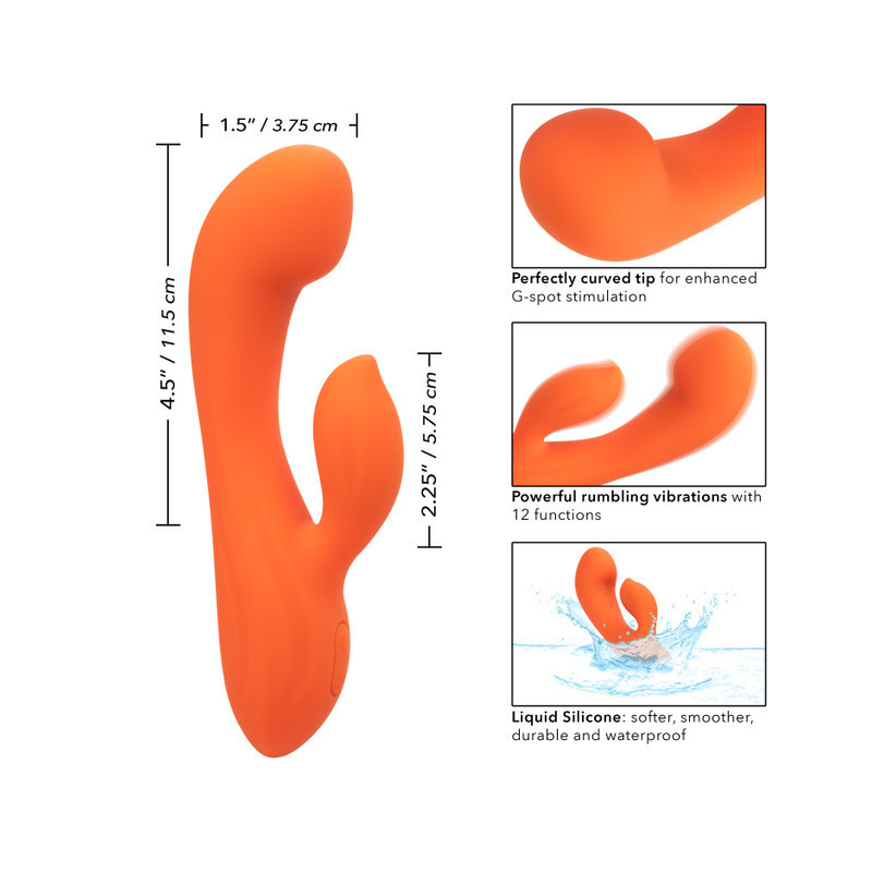 Vibrador Stella Liquid Silicone Dual "G" Calexotics | Doble Estimulación con Silicona Líquida Premium