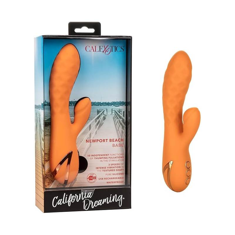 Vibrador California Dreaming Newport Beach Babe Calexotics | Estimulación de Clítoris con Movimiento Pulsante