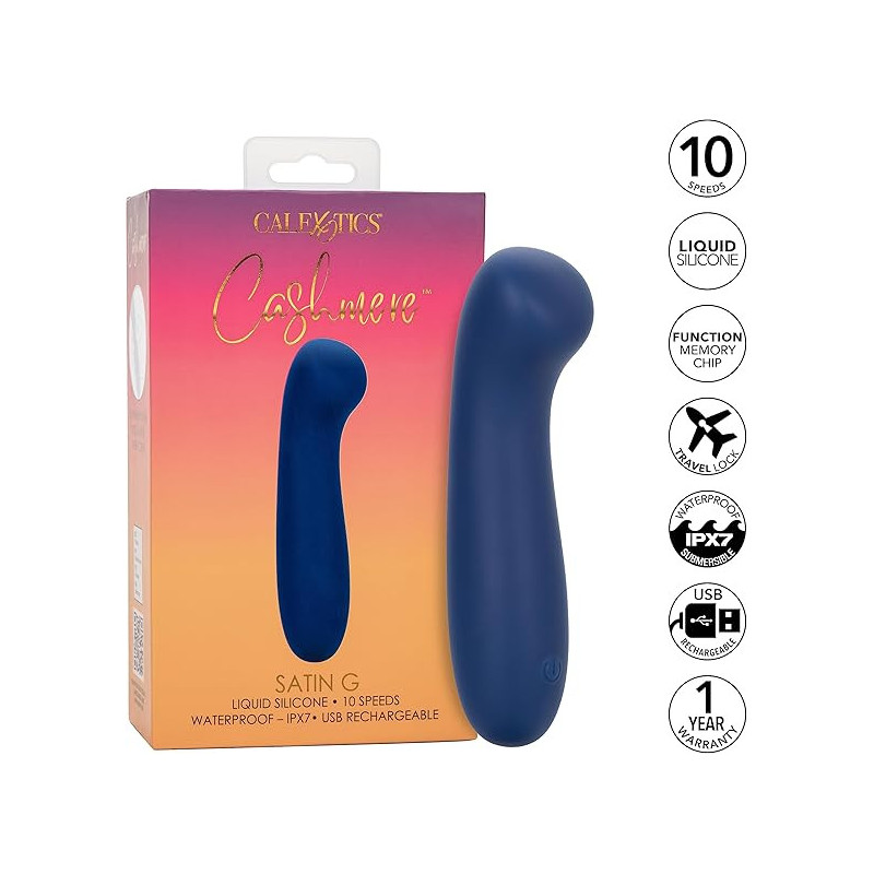 Vibrador Cashmere Satin G Calexotics | Estimulador Punto G con Silicona Suave y Vibración Potente