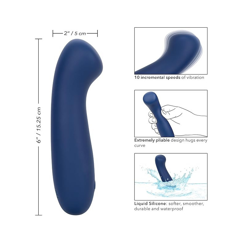 Vibrador Cashmere Satin G Calexotics | Estimulador Punto G con Silicona Suave y Vibración Potente