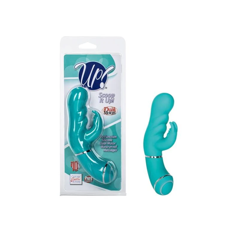 Vibrador Scoop It Up Teal Calexotics | Estimulador Punto G con Cabezal Curvo y Silicona Premium