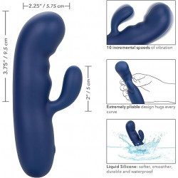 Vibrador Cashmere Silk Duo Calexotics | Estimulación Doble con Silicona Suave y Vibraciones Poderosas